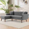 sofa góc 2m2 x 1m6 xám lông chuột