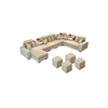 C3 Bộ ghế sofa góc chữ U GT123 Arian 3m45 phòng khách lớn