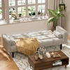 sofa giường nằm xám trắng