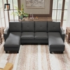 M2 Ghế sofa chữ U giá rẻ UT27 Eilean 2m6 vải bố xám đen