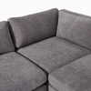 T2 Ghế sofa góc chữ L gia đình GT133 Andes 2m2 x 2m2 xám đậm