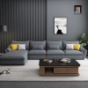 G2 Bộ ghế sofa góc L 2m5 x 1m7 GT173 Bonita xám lông chuột