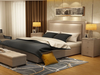 R2 Giường ngủ phong cách tân cổ điển GN76 Hailee đính nút bạc