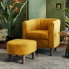 sofa đơn màu vàng
