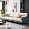 V2 Bộ ghế sofa văn phòng ngồi tiếp khách KT113 Nordice da Pu xám