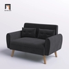 D3 Ghế sofa băng nỉ xám đen BT222 Arlander dài 1m2 nhỏ gọn