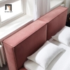 S4 Giường ngủ bọc nệm hiện đại GN39 Ellia hồng vải nhung Hàn Quốc