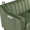 Z2 Bộ ghế sofa gia đình xinh xắn KT131 Perrytown vải nhung xanh lá