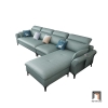 M2 Ghế sofa góc chữ L da giả xám đen GT121 Fontana 3m2 x 1m75