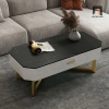 L2 Bàn sofa mặt đá lục giác BSF42 Khame 1m kiểu dáng sang trọng
