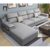 R3 Bộ ghế sofa góc vải nỉ bố GT217 Tobain 2m76 x 1m65 màu carrot