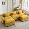 Set ghế sofa chữ U vải nỉ xám than UT14 Holopeen 2m5 đẹp