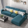 R4 Set ghế sofa góc L xám đen GT181 Tunica 2m8 x 1m6 giá rẻ