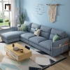 I2 Ghế sofa góc L vải nỉ 2m9 x 1m6 GT227 Dubro màu xanh dương