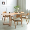 A3 Bộ bàn ăn hình oval bo cạnh 48-KH4-G32-B92Oval 4 ghế
