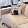 C2 Ghế sofa băng hiện đại 2m5 BT75 Camasu da giả trắng kem
