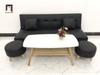 bộ ghế sofa da màu đen