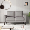 W2 Set ghế sofa phòng khách màu xám ghi KT9 Yeas bọc vải mềm