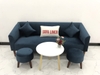 Y2 Set ghế sofa nhỏ 1m9 BL6 Pelly màu xanh đậm vải nhung