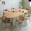 A3 Bộ bàn ăn hình oval bo cạnh 48-KH4-G32-B92Oval 4 ghế