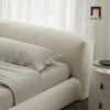 N3 Giường ngủ vải nỉ xám trắng 1m6 x 2m GN48 Amos cho gia đình