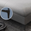 M2 Ghế sofa góc chữ L da giả xám đen GT121 Fontana 3m2 x 1m75