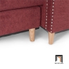 X2 Set ghế sofa góc L màu đỏ đô GT65 Retic 2m2 x 1m5 đính nút