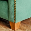 E4 Ghế sofa băng sang trọng đính nút BHQ31 Yazzie xanh lá 1m9