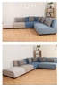 J4 Bộ ghế sofa góc L vải nỉ nhung GT198 Elmdon 2m2 x 2m2 giá rẻ