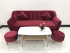 set ghế sofa đỏ đô