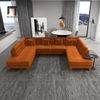 U3 Ghế sofa chữ U cao cấp UT19 Tyne 3m2 màu cam vải nhung
