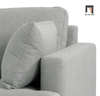 V3 Ghế sofa băng giá rẻ 1m9 BT213 Laguna màu xám ghi
