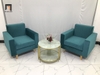 Z2 Ghế sofa đơn ngồi đọc sách gia đình DL2 Basim xanh lá vải nhung