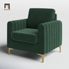 T1 Ghế sofa đơn gia đình nhỏ gọn DT103 Cedar màu vàng vải nhung