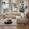 sofa góc xám trắng 2m8 x 2m2