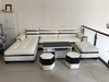 set ghế sofa góc L da giả
