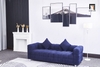 D4 Ghế sofa băng vải lông cừu xám đậm BHQ9 Toum 2m shop tiệm