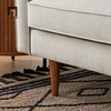 S4 Bộ ghế sofa góc giá rẻ GT203 Elias 2m3 x 1m6 vải xám trắng