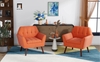 Q2 Ghế sofa đơn màu cam nhỏ gọn DT97 Chopda cho sảnh chờ