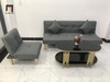 K2 Bộ ghế sofa đa năng phòng khách nhỏ KL3 GBL1 xám lông chuột