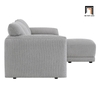 M3 Bộ ghế sofa vải nỉ xám trắng BT61 Bodhill 2m3 kèm đôn vuông