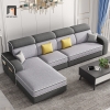 R4 Set ghế sofa góc L xám đen GT181 Tunica 2m8 x 1m6 giá rẻ