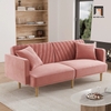 sofa giường màu hồng phấn