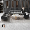 Y3 Set ghế sofa phòng khách cao cấp KT111 Genlis vải nhung xám đậm