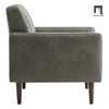 D4 Ghế sofa đơn da công nghiệp DT101 Bharati màu xám đậm