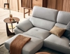 P1 Ghế sofa băng da giả xám ghi 1m9 BHQ41 Toledo kê đầu gật gù