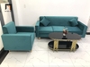 W1 Set ghế sofa văn phòng làm việc KL2 Basim xanh lá vải nhung