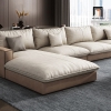 H3 Bộ ghế sofa góc L da GT280 Olive 2m4 x 1m6 hiện đại