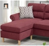 X2 Set ghế sofa góc L màu đỏ đô GT65 Retic 2m2 x 1m5 đính nút
