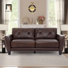 Q1 Bộ ghế sofa phòng khách màu nâu KT142 Nayelys da giả giá rẻ